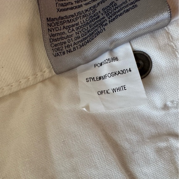 NYDJ  Teresa Wide Leg Ankle Jeans white cropped high rise 14 New - Picture 8 of 14